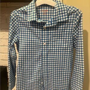 Blue and White Checkered Boys Shirt